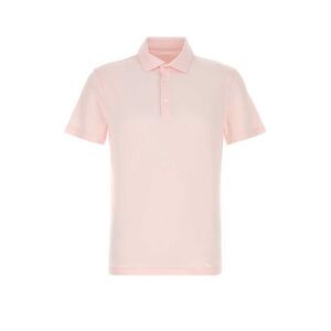 Fedeli Men Light Pink Stretch Cotton Polo Shirt